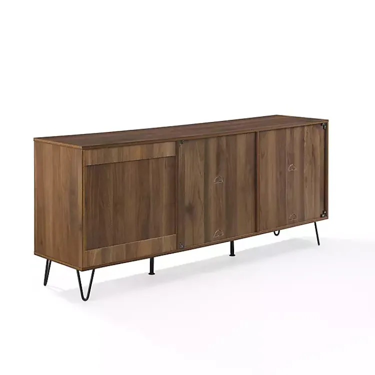 Tv Stands & Media Consoles-Kirklands Home Wood Hairpin Legs Media Cabinet Brown