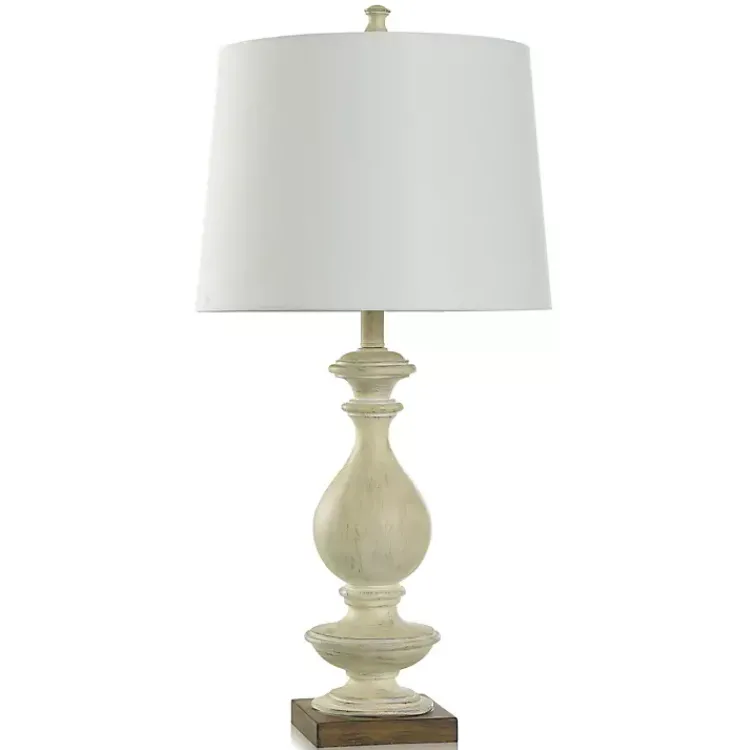 Table Lamps-Kirklands Home Carved Traditional Table Lamp White