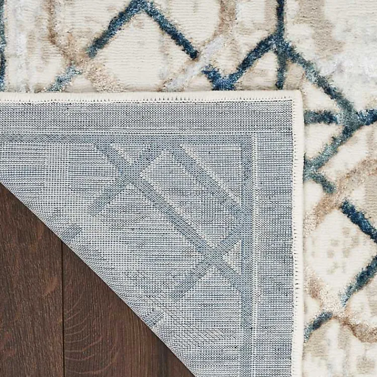 Area Rugs-Kirklands Home Art Deco Bordered Area Rug, 7x9 Ivory