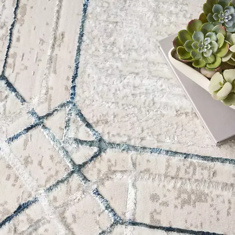 Area Rugs-Kirklands Home Art Deco Bordered Area Rug, 7x9 Ivory