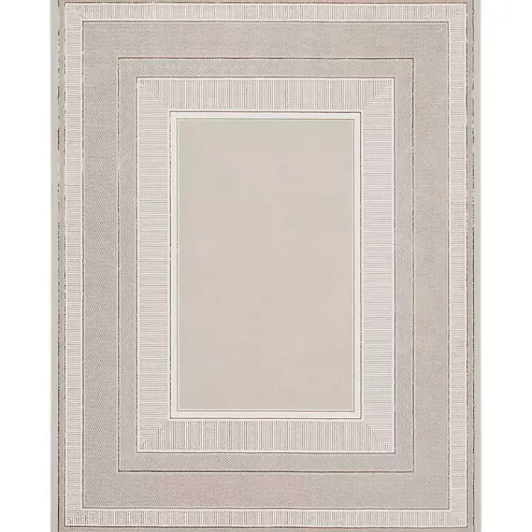 Area Rugs-Kirklands Home Ivory and Gold Modern Glam Area Rug, 7x9