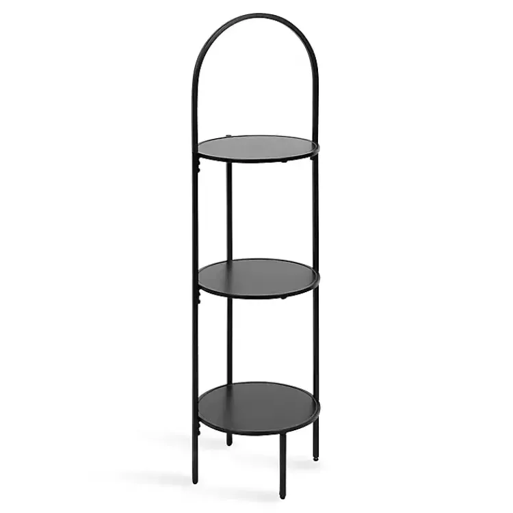 Planters-Kirklands Home Arched 3-Tier Plant Stand Black