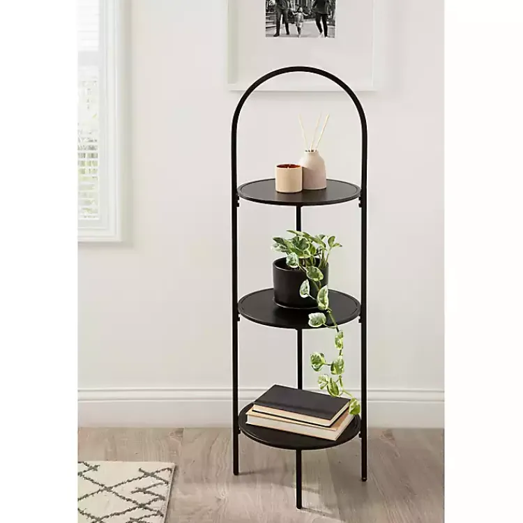 Planters-Kirklands Home Arched 3-Tier Plant Stand Black