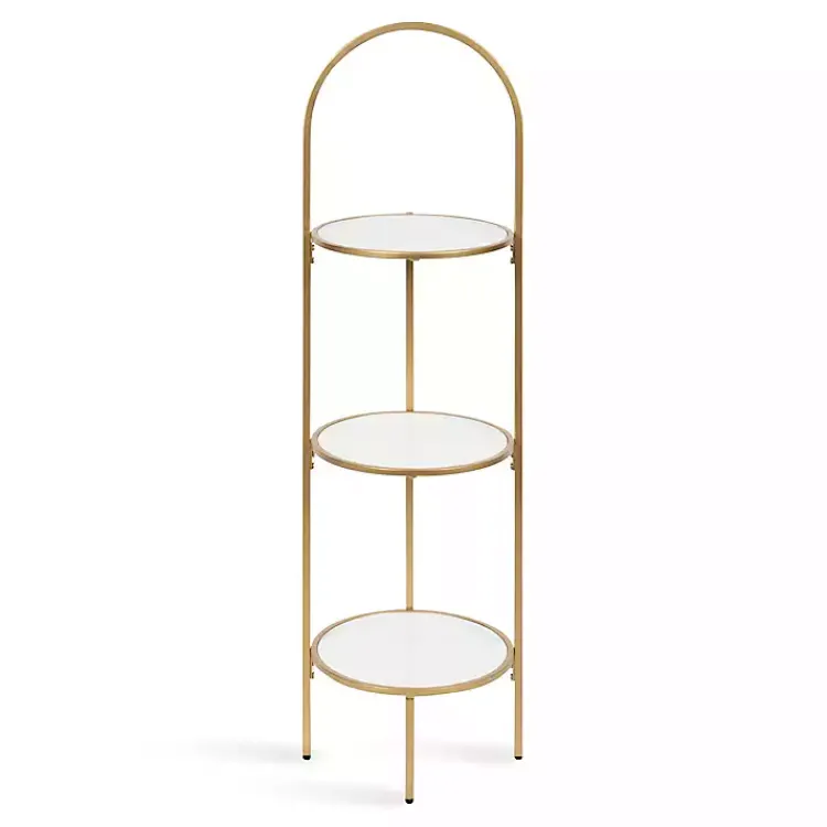 Planters-Kirklands Home Gold Arched 3-Tier Plant Stand