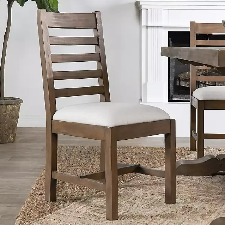 Dining Chairs-Kirklands Home Brown Wood Farmhouse Dining Chairs, Set of 2