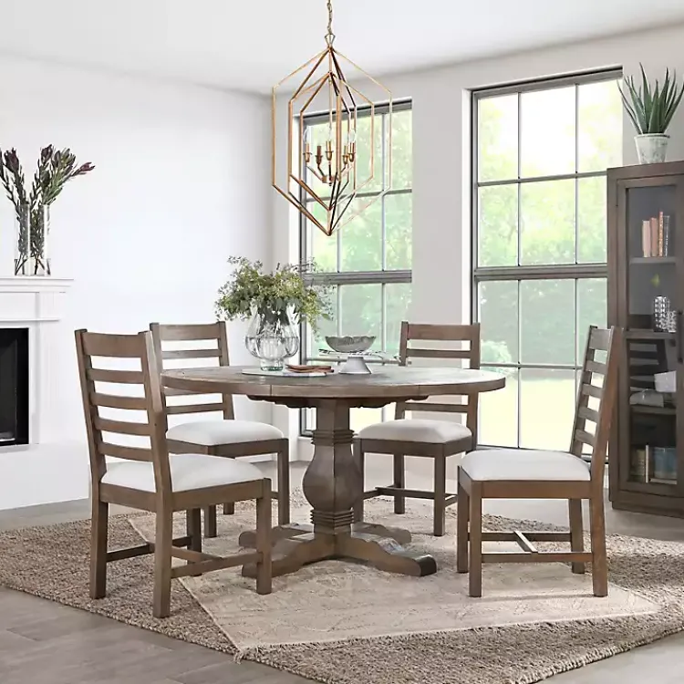 Dining Chairs-Kirklands Home Brown Wood Farmhouse Dining Chairs, Set of 2