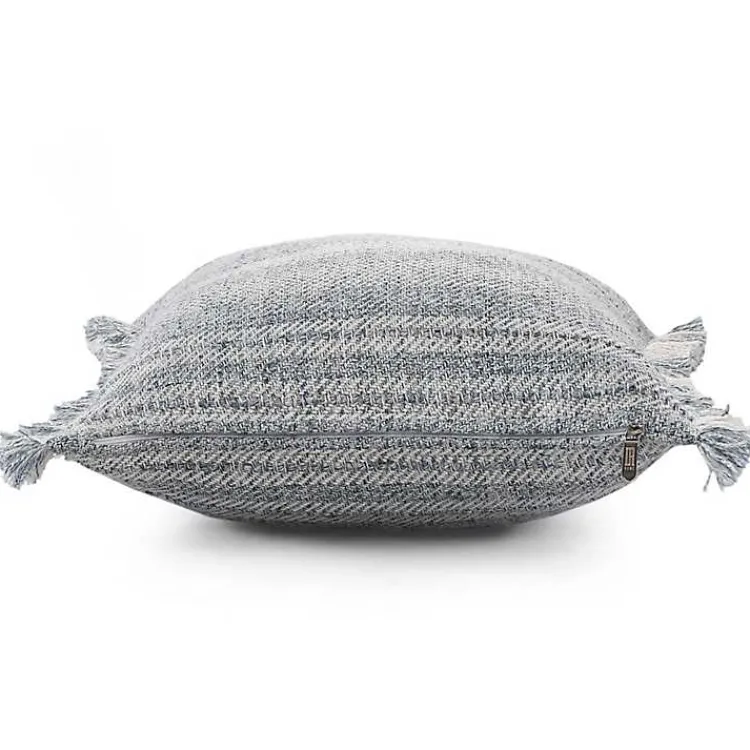 Outdoor Cushions & Pillows-Kirklands Home Denim Contemporary Stripe Outdoor Throw Pillow
