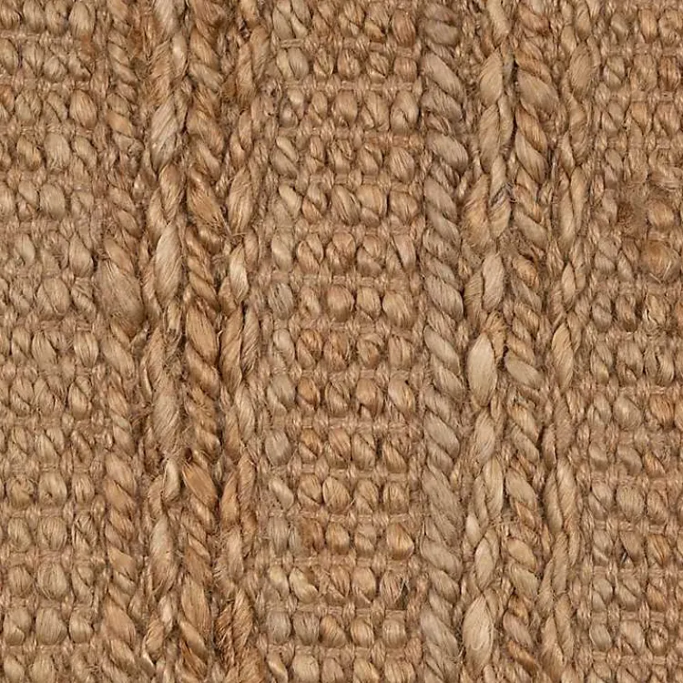 Area Rugs-Kirklands Home Natural Braided Jute Area Rug, 5x7 Brown