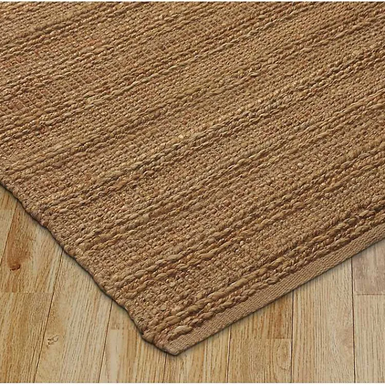 Area Rugs-Kirklands Home Natural Braided Jute Area Rug, 5x7 Brown