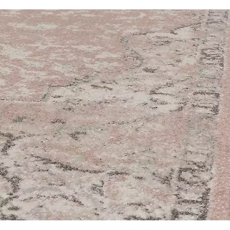 Area Rugs-Kirklands Home Pink Rose Medallion Area Rug, 5x7