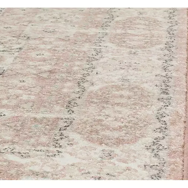 Area Rugs-Kirklands Home Pink Peony Medallion Area Rug, 5x7