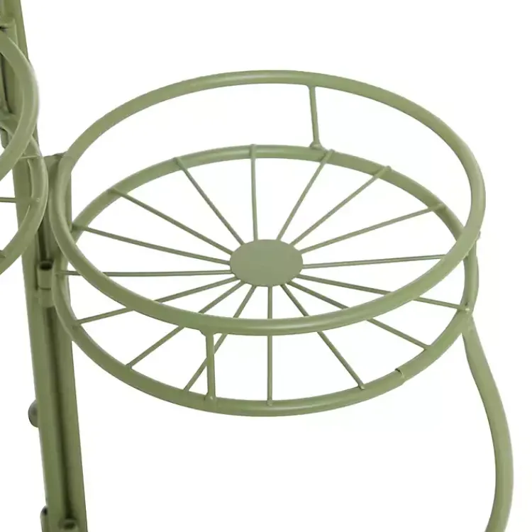 Planters-Kirklands Home Metal Starburst 3-Tier Plant Stand Green