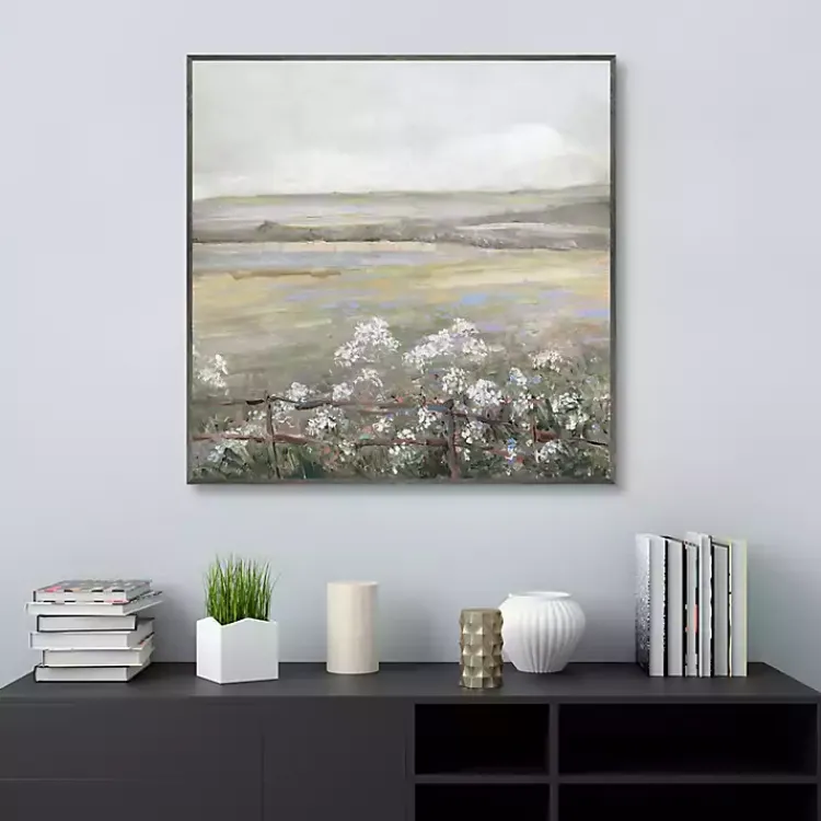 Canvas Art-Kirklands Home Soft Summer Meadow II Framed Canvas Art Print Gray