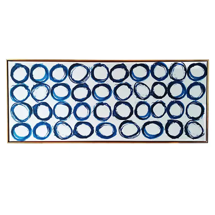 Canvas Art-Kirklands Home Blue Rings Framed Canvas Art Print