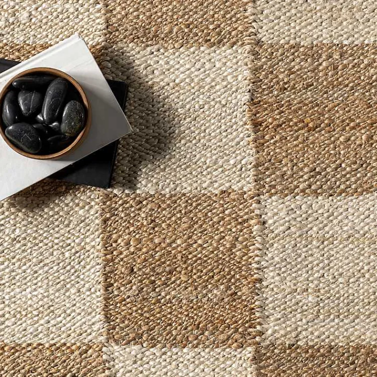 Area Rugs-Kirklands Home Checkered Jute Area Rug, 8x10
