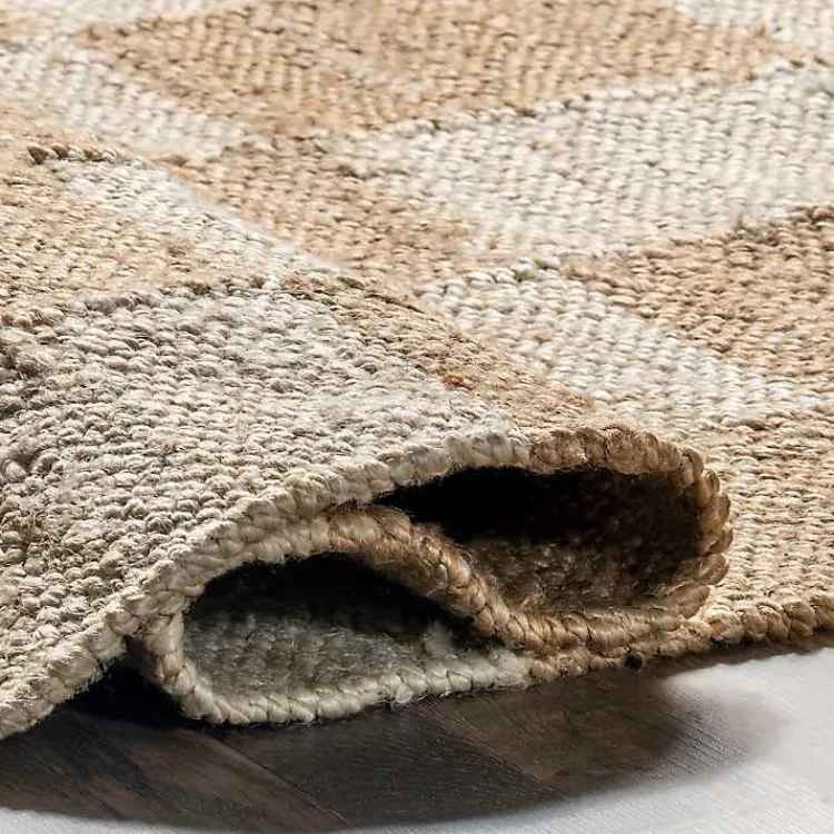 Area Rugs-Kirklands Home Jute Tan Checkered Area Rug, 5x8