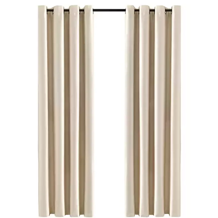 Curtains & Drapes-Kirklands Home Silky Wheat Blackout Curtain Panel, 95 in. Gold