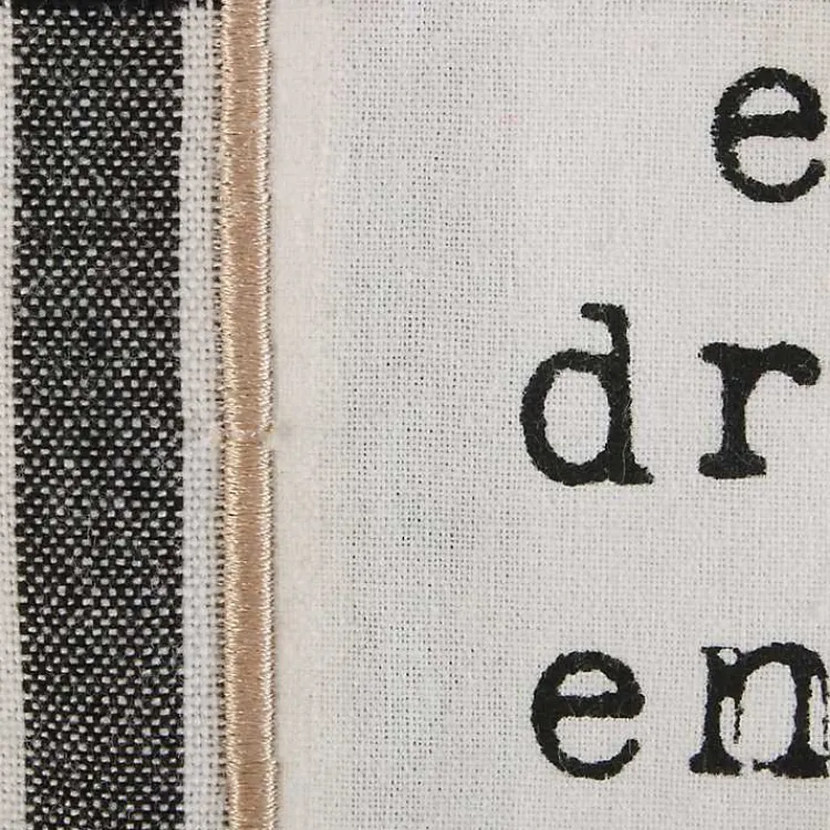 Kitchen Accessories-Kirklands Home Black Plaid Eat Drink Enjoy 4-pc. Dish Towel Set