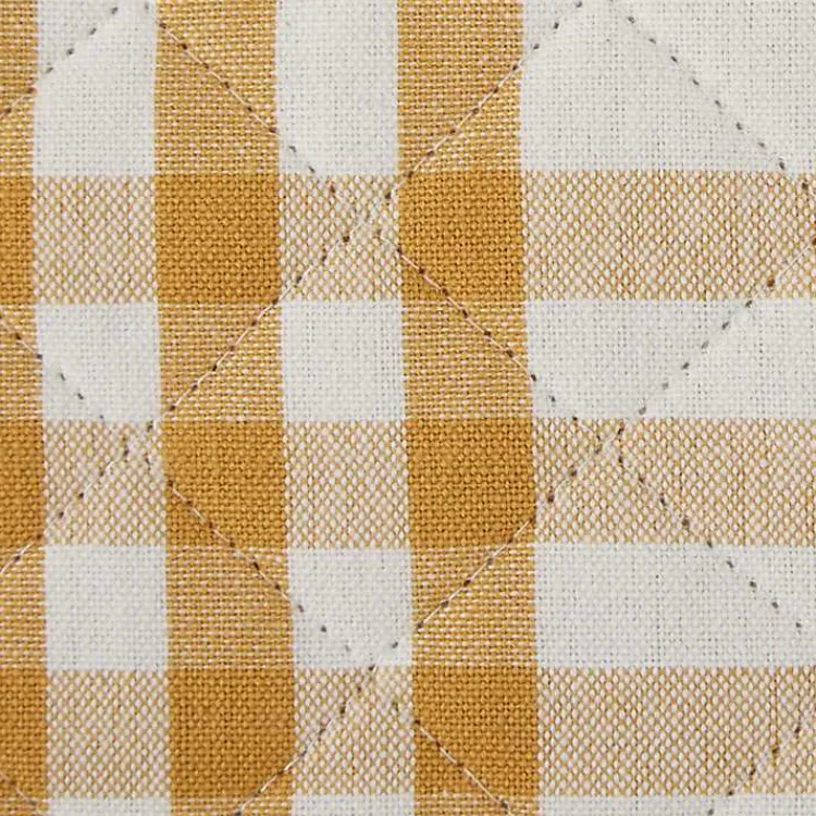 Kitchen Accessories-Kirklands Home Yellow Plaid Eat Drink Enjoy 4-pc. Dish Towel Set