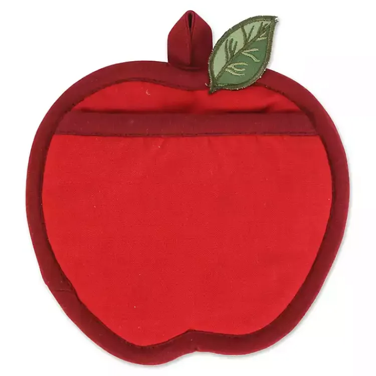 Kitchen Accessories-Kirklands Home Red Apples 4-pc. Kitchen Towel and Pot Holder Set