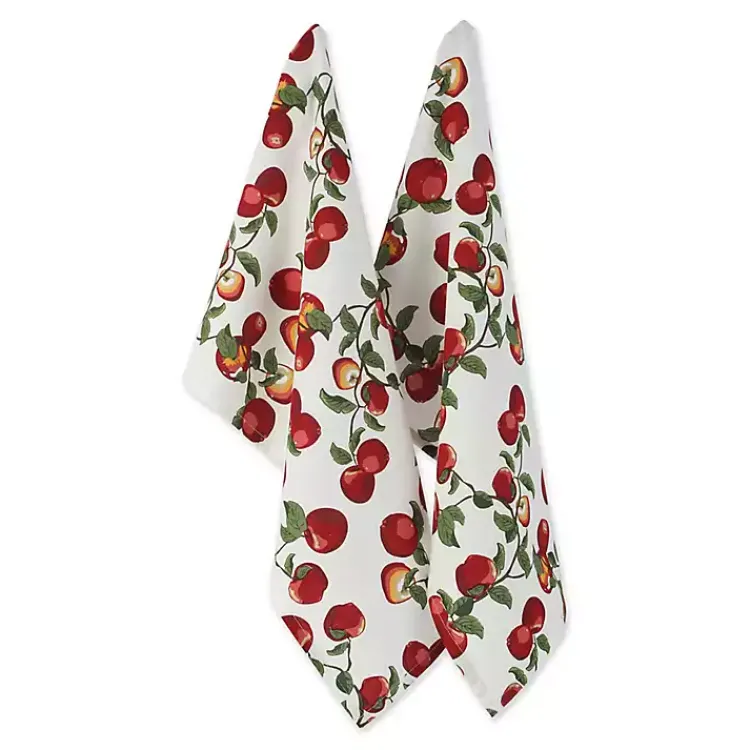 Kitchen Accessories-Kirklands Home Red Apples 4-pc. Kitchen Towel and Pot Holder Set