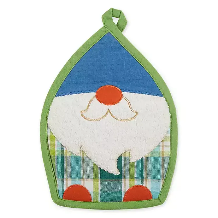 Kitchen Accessories-Kirklands Home Plaid Garden Gnome 3-pc. Towel and Pot Holder Set