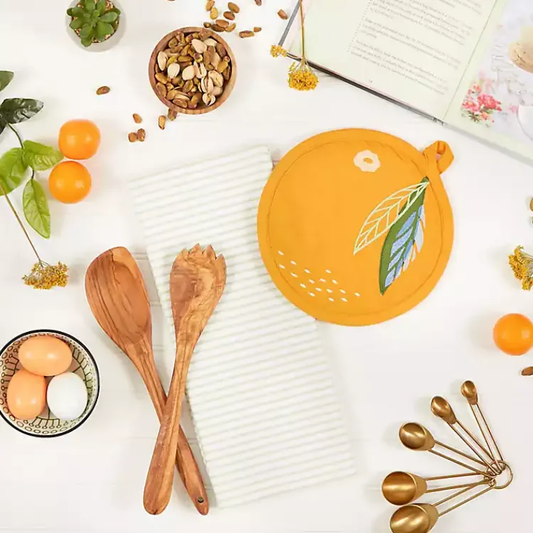 Kitchen Accessories-Kirklands Home Orange 2-pc. Kitchen Towel and Pot Holder Set