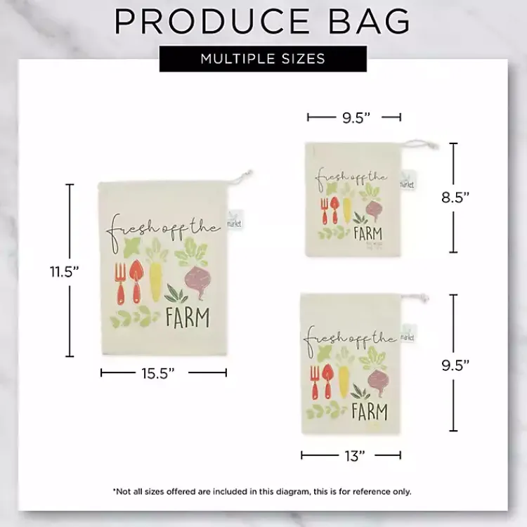 Kitchen Accessories-Kirklands Home Market Veggies Produce Bags, Set of 3