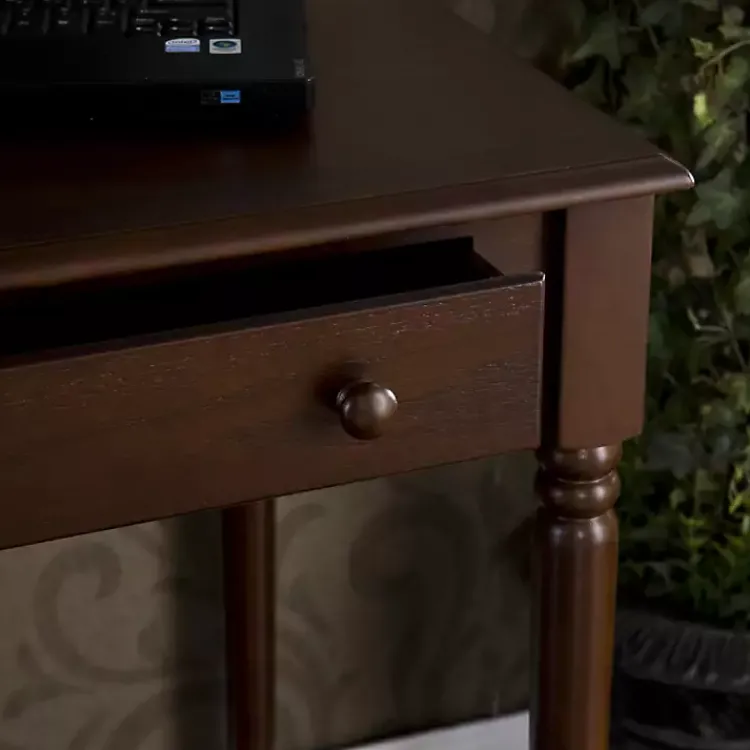 Office Furniture-Kirklands Home Espresso Classic 2-Drawer Wood Desk Brown