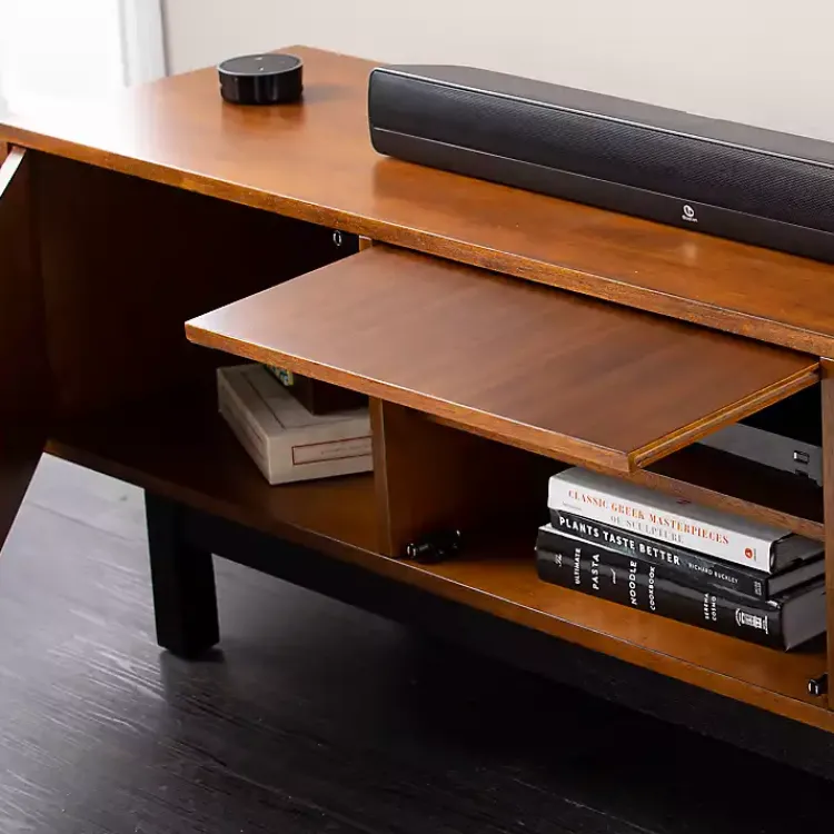 Tv Stands & Media Consoles-Kirklands Home Wooden 3-Door Media Cabinet Brown