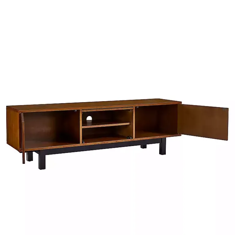 Tv Stands & Media Consoles-Kirklands Home Wooden 3-Door Media Cabinet Brown