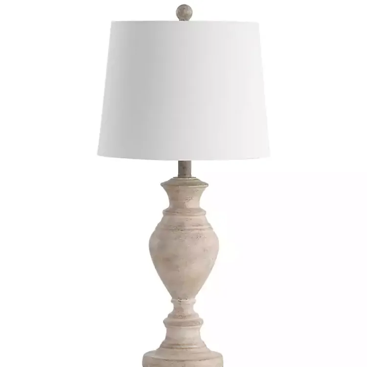 Table Lamps-Kirklands Home Cream Classic Curve Table Lamp White