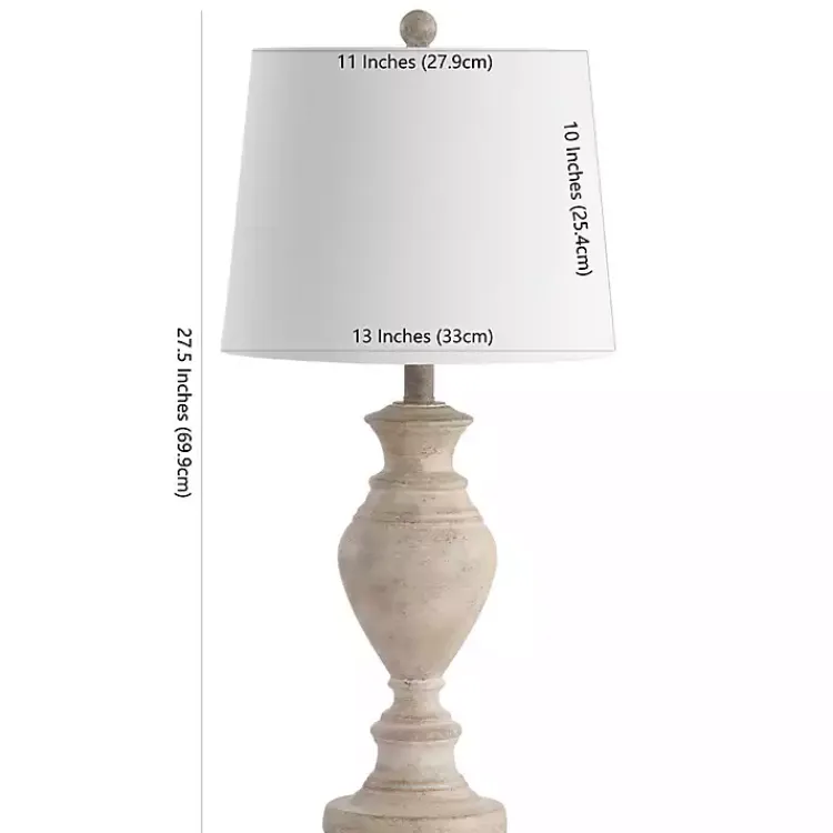 Table Lamps-Kirklands Home Cream Classic Curve Table Lamp White
