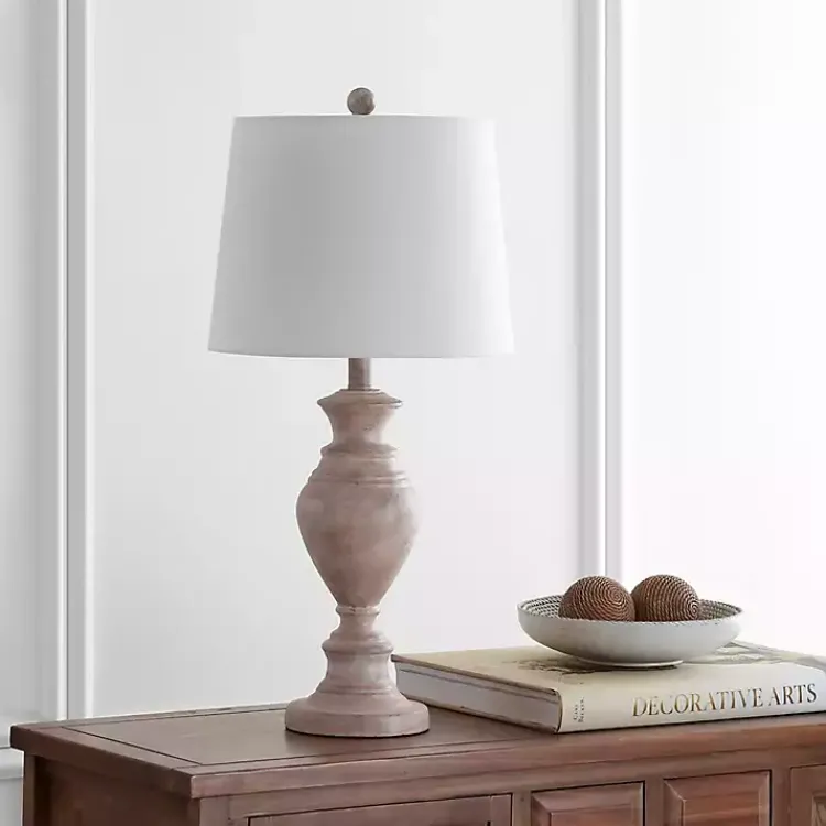 Table Lamps-Kirklands Home Cream Classic Curve Table Lamp White