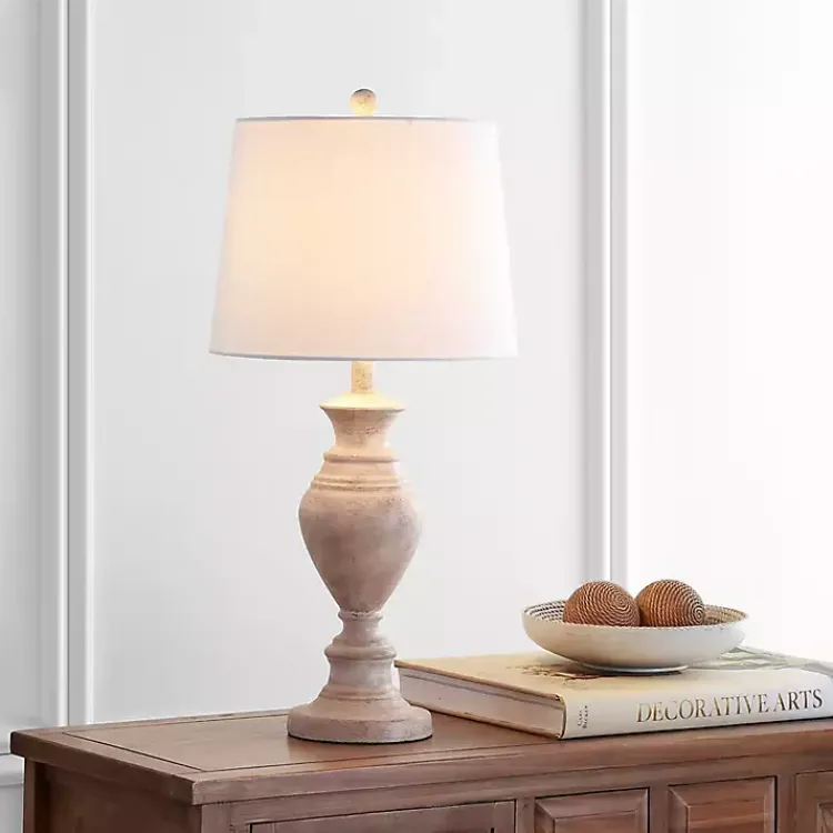 Table Lamps-Kirklands Home Cream Classic Curve Table Lamp White