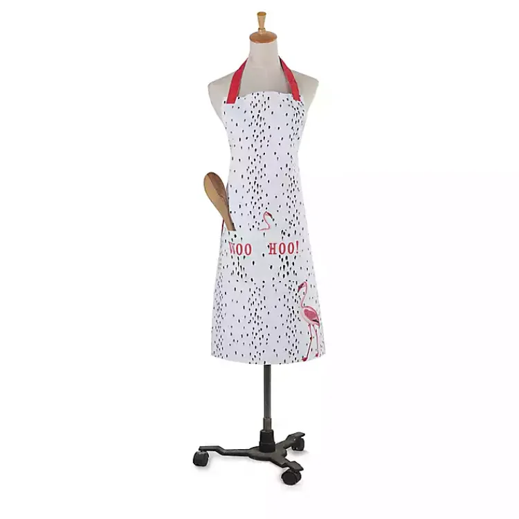 Kitchen Accessories-Kirklands Home Woo Hoo Flamingo Apron