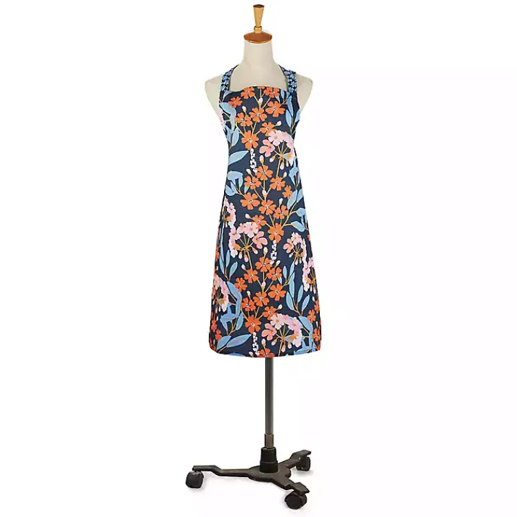 Kitchen Accessories-Kirklands Home Midnight Floral Bistro Apron