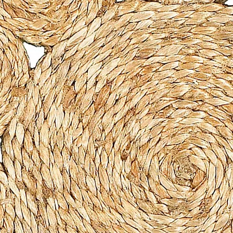 Table Linens-Kirklands Home Round Braided Natural Jute Placemats, Set of 2 Tan
