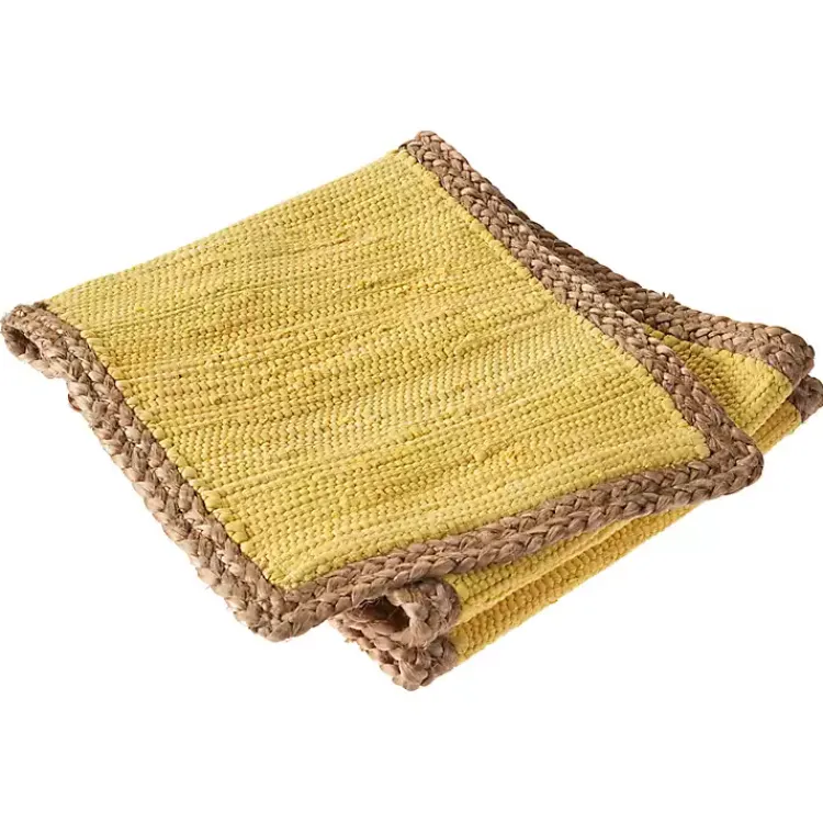 Table Linens-Kirklands Home Braided Jute Table Runner Yellow