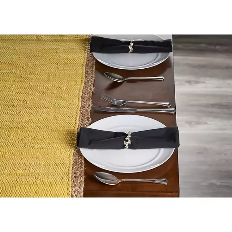 Table Linens-Kirklands Home Braided Jute Table Runner Yellow
