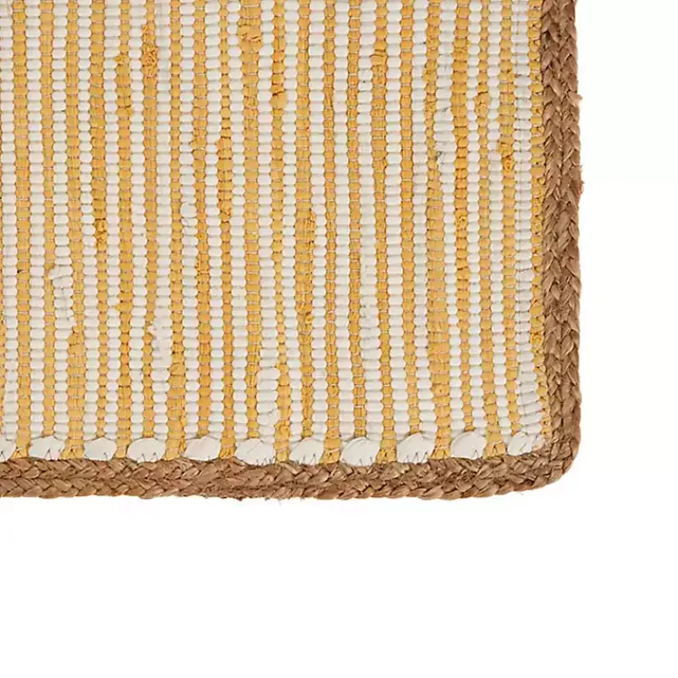 Table Linens-Kirklands Home Yellow and White Striped Placemats, Set of 4