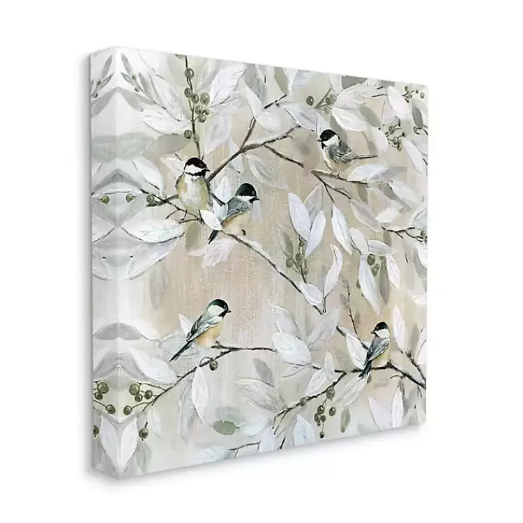Canvas Art-Kirklands Home Chickadee Birds on Branch Canvas Art Print, 36x36