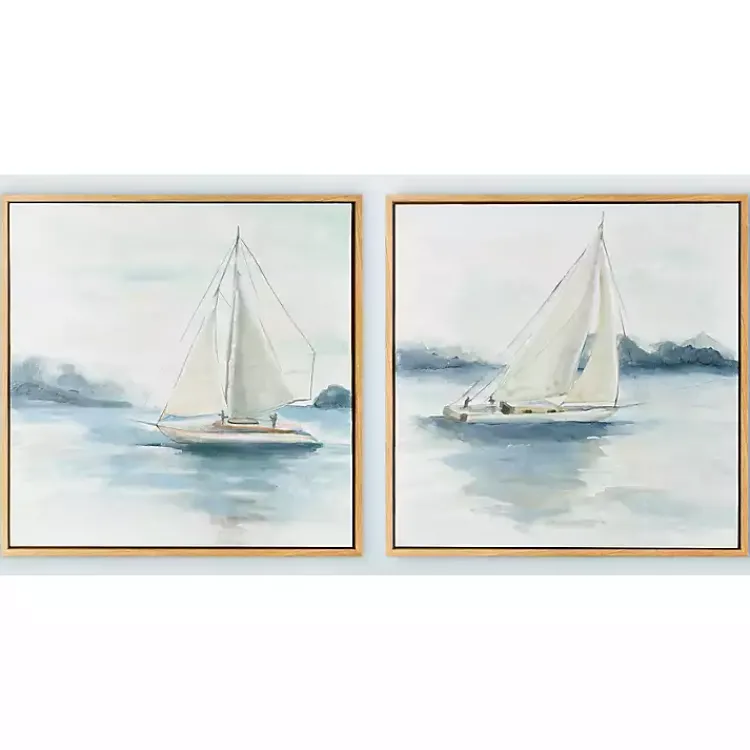 Canvas Art-Kirklands Home Sail from the Coast Framed Canvas Prints, Set of 2