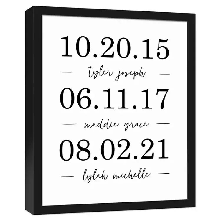 Wall Quotes & Signs-Kirklands Home Personalized Names & Dates Framed Canvas Print