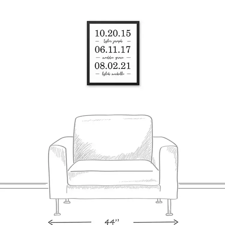 Wall Quotes & Signs-Kirklands Home Personalized Names & Dates Framed Canvas Print