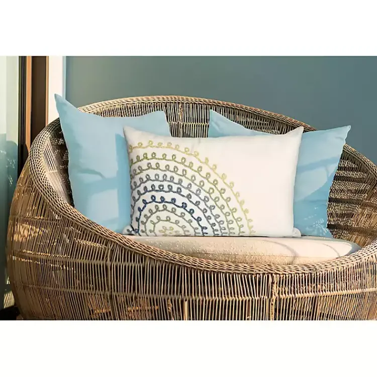Outdoor Cushions & Pillows-Kirklands Home Earthy Lamontage Swirl Outdoor Lumbar Pillow Ivory