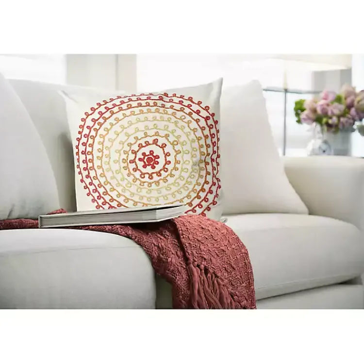 Outdoor Cushions & Pillows-Kirklands Home Warm Lamontage Swirl Outdoor Throw Pillow Ivory