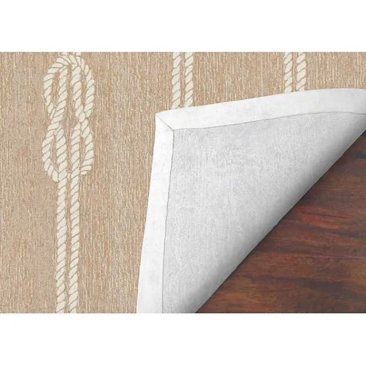 Outdoor Rugs-Kirklands Home Nautical Rope Indoor/Outdoor Area Rug, 2x3 Tan