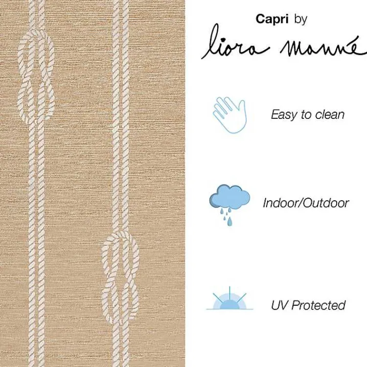 Outdoor Rugs-Kirklands Home Nautical Rope Indoor/Outdoor Area Rug, 2x3 Tan