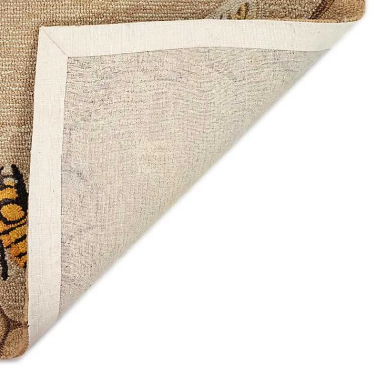 Outdoor Rugs-Kirklands Home Honeycomb Bees Outdoor Area Rug, 5x7